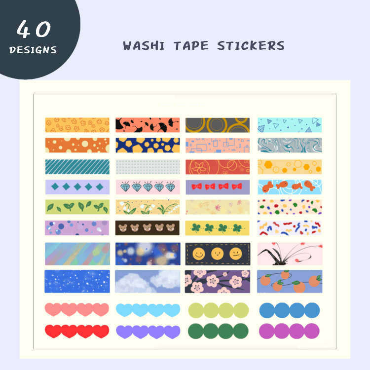 Washi tape stickers